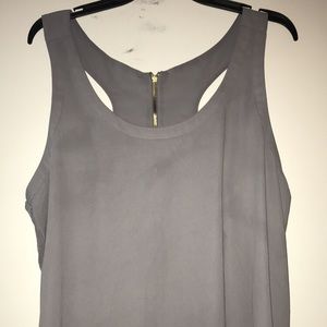 Express mixed fabric tank top